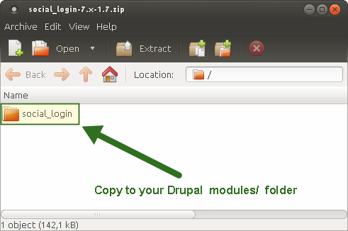 Drupal 7 - Copy Social Login Files
