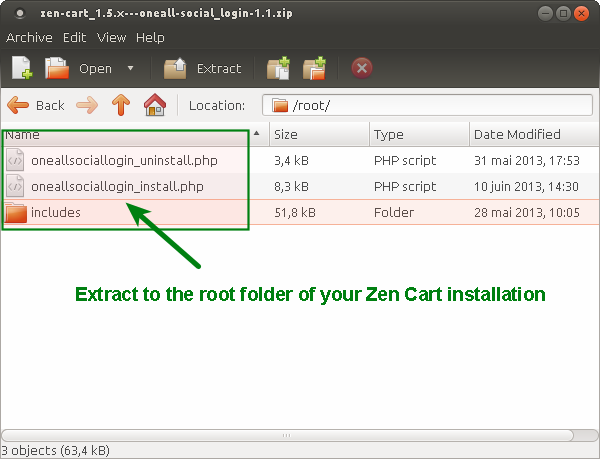 Zen-Cart Social Login Install Root
